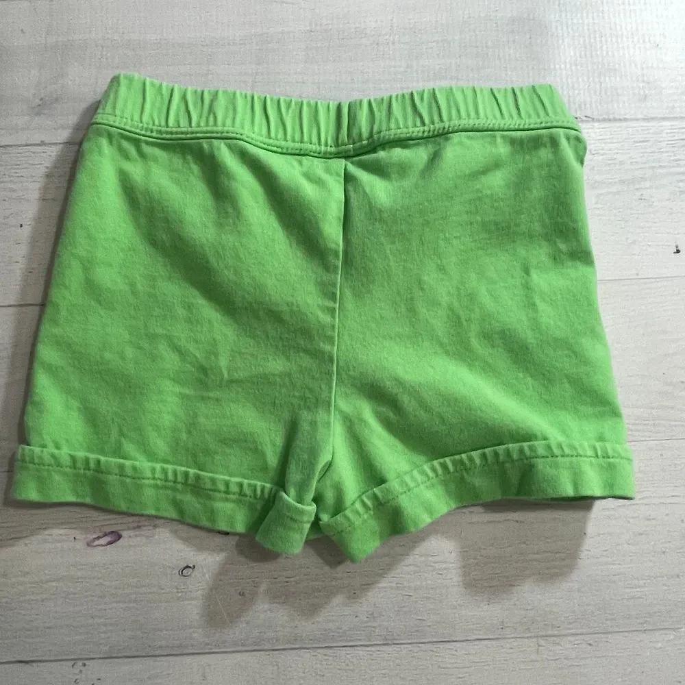Hanna andersson girls lime green tumble‎ shorts 80/18-24 months